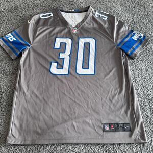 Nike On Field Game NFL Detroit Lions Jeff Okudah Blue #30 Jersey Men's X-Large